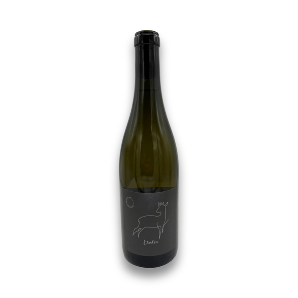 Axel Domont Eterlou 2022 white wine bottle with minimalist deer label