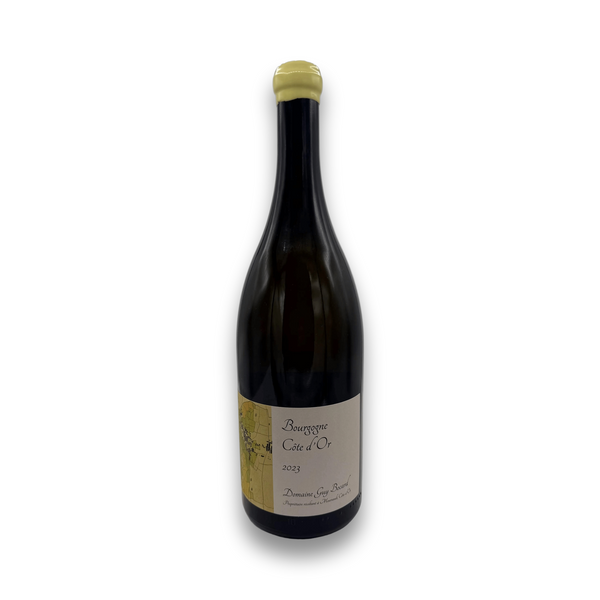 Magnum wine bottle with a label on a white background