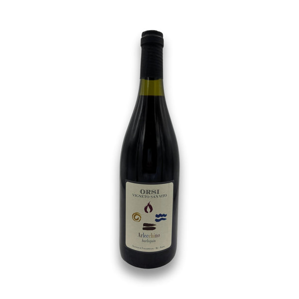 Orsi Vigneto San Vito Rosso Arlecchino 2024 Italian red wine bottle with abstract label art