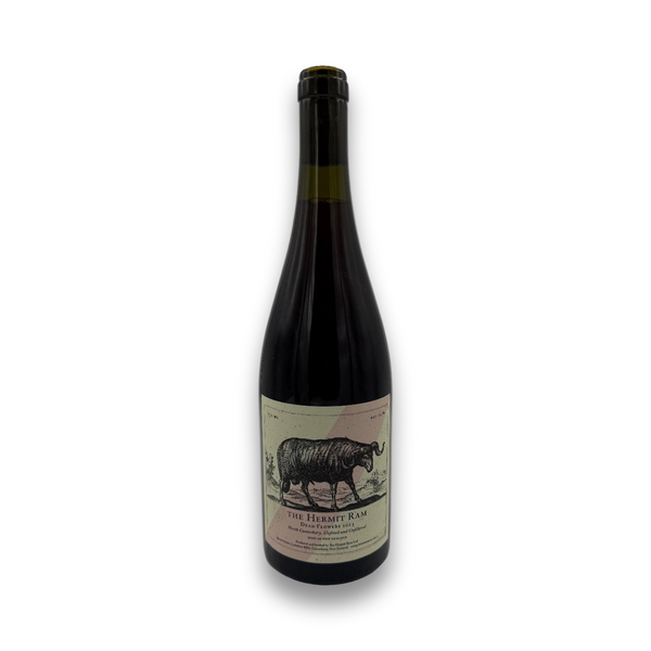 Wine bottle with label on a white background