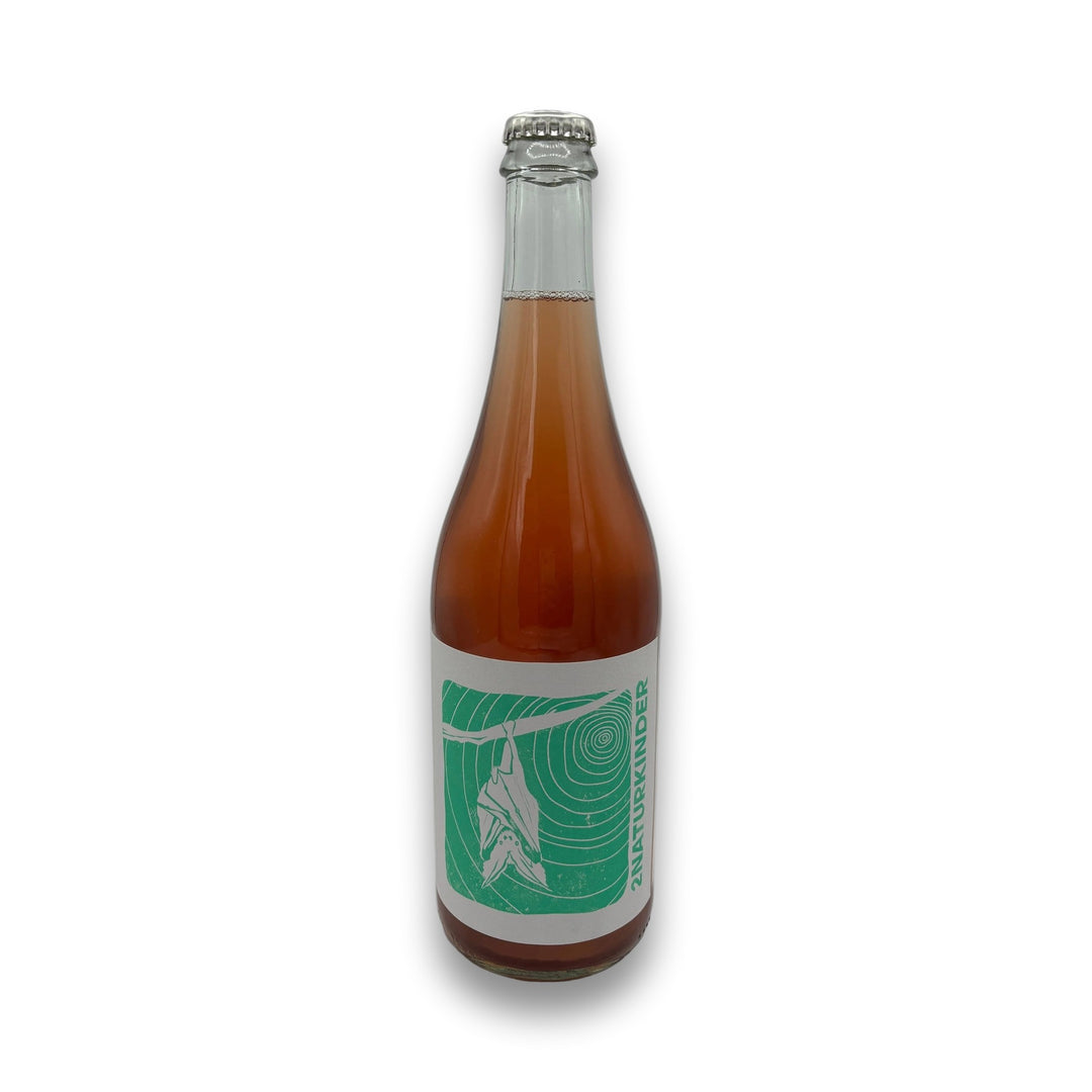 2NatureKinder Bat Nat 2024 organic pet nat sparkling orange wine with bat label