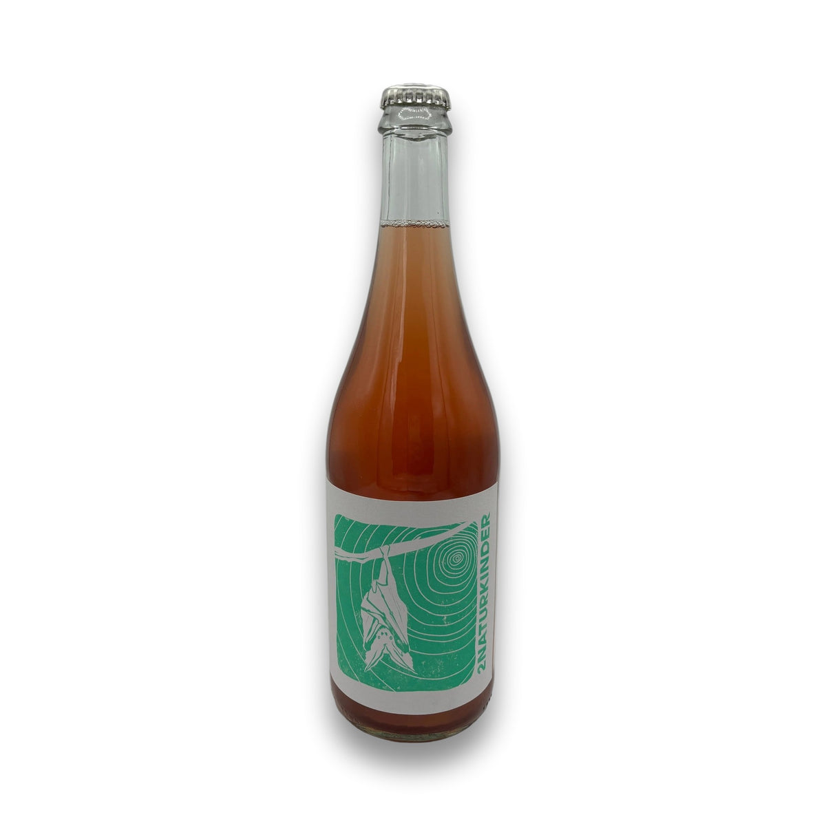 2NatureKinder Bat Nat 2024 organic pet nat sparkling orange wine with bat label