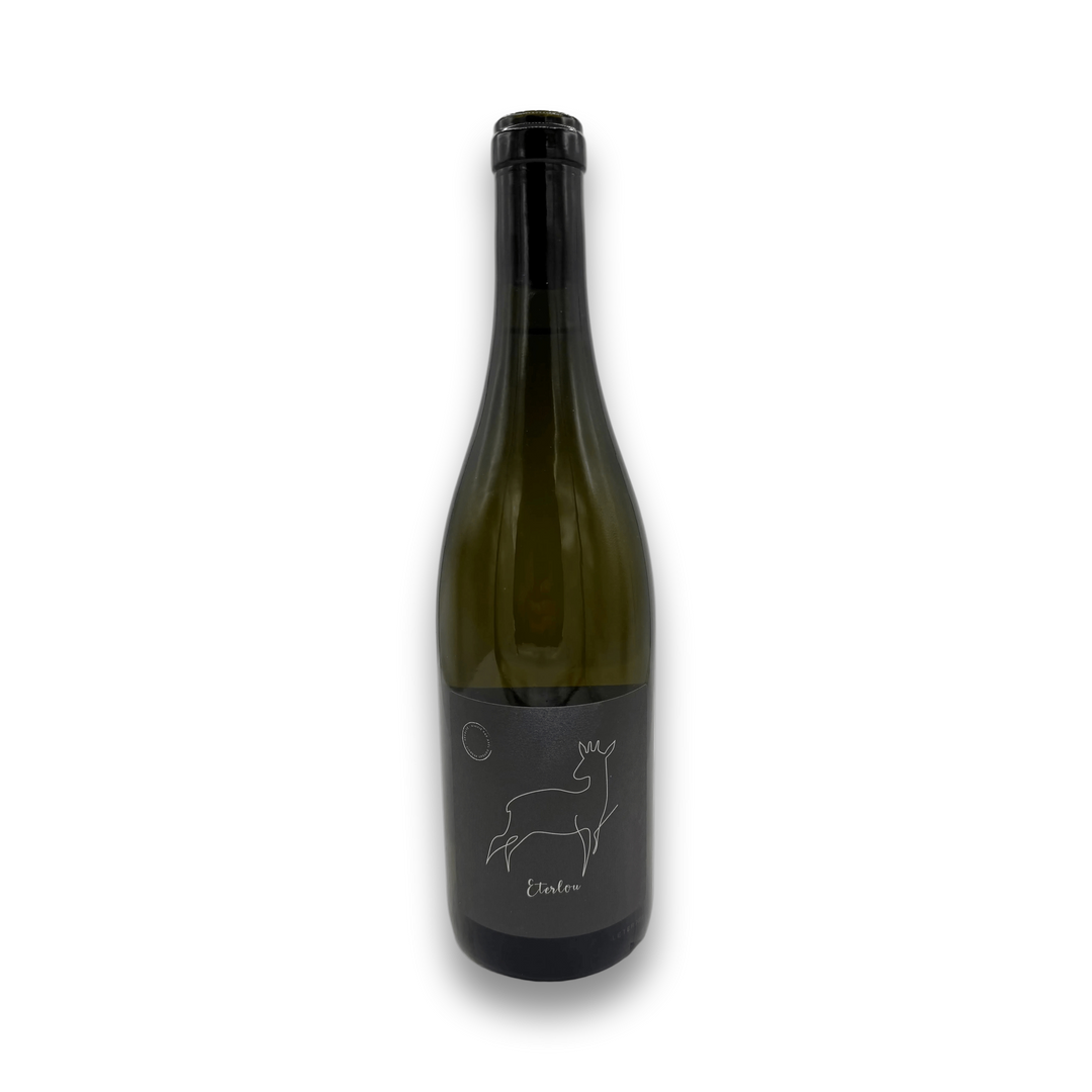 Axel Domont Eterlou 2022 white wine bottle with minimalist deer label