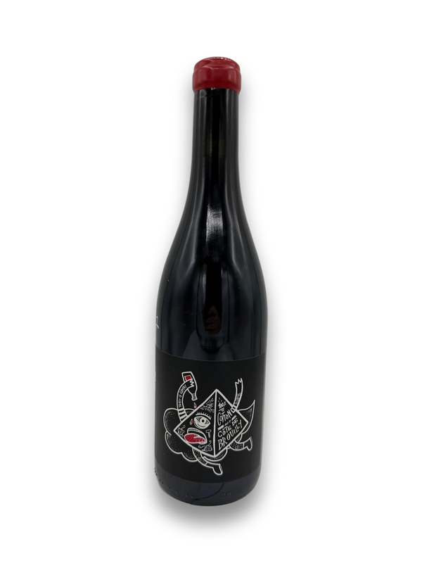 Bonnet Cotton Cote de Brouilly 2023 organic red wine bottle with stylized creature label