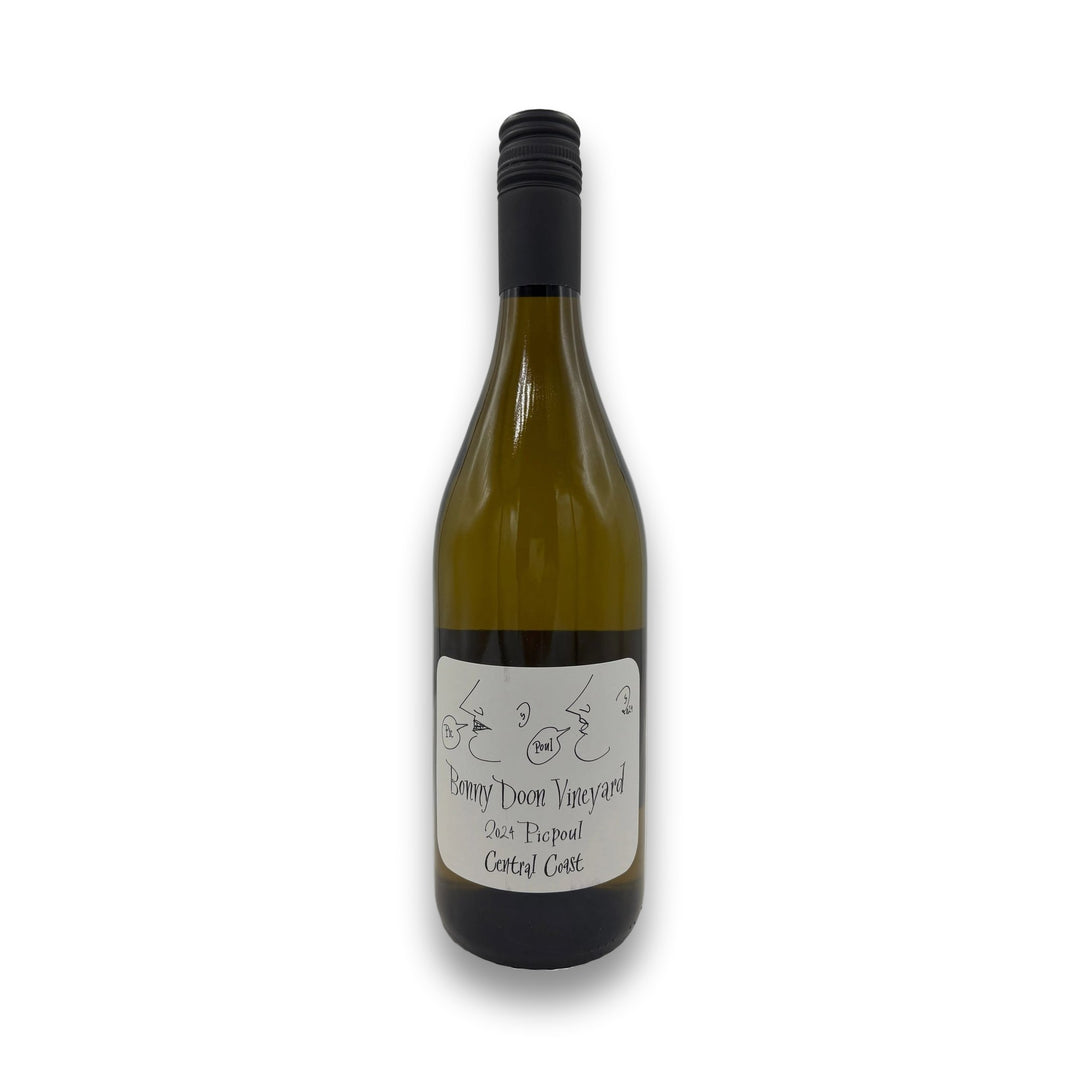 Bonny Doon Vineyard 2024 Picpoul Central Coast white wine bottle with cartoon label art