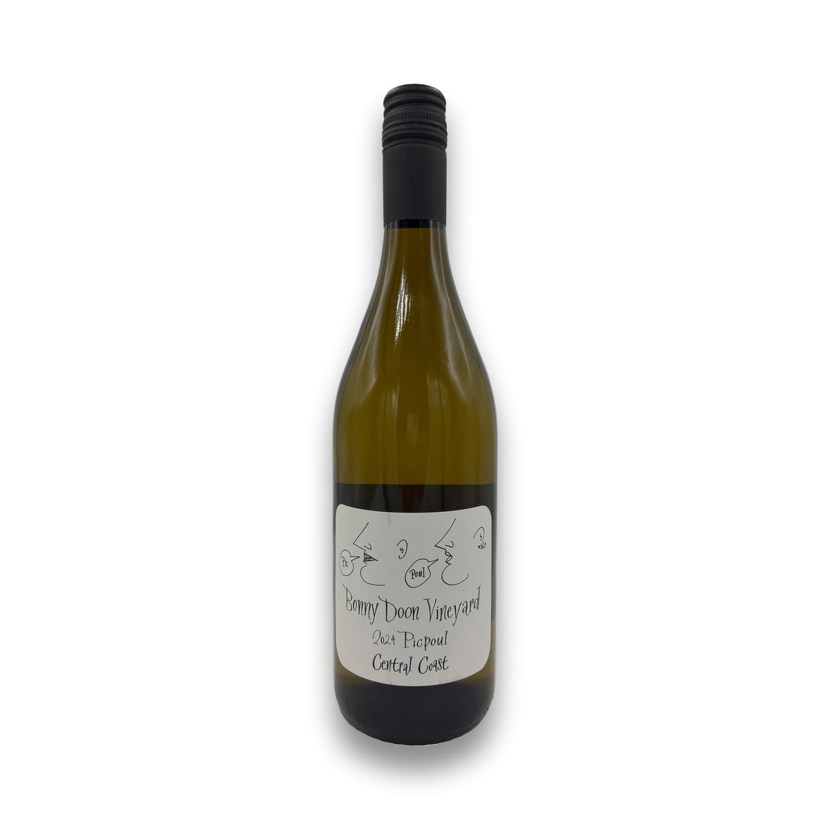 Bonny Doon Vineyard 2024 Picpoul Central Coast white wine bottle with cartoon label art