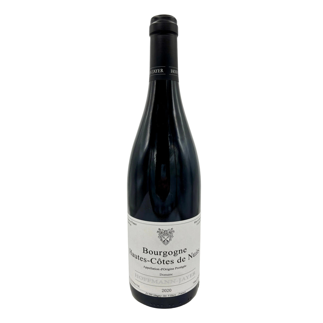 Bottle of Bourgogne wine on a white background