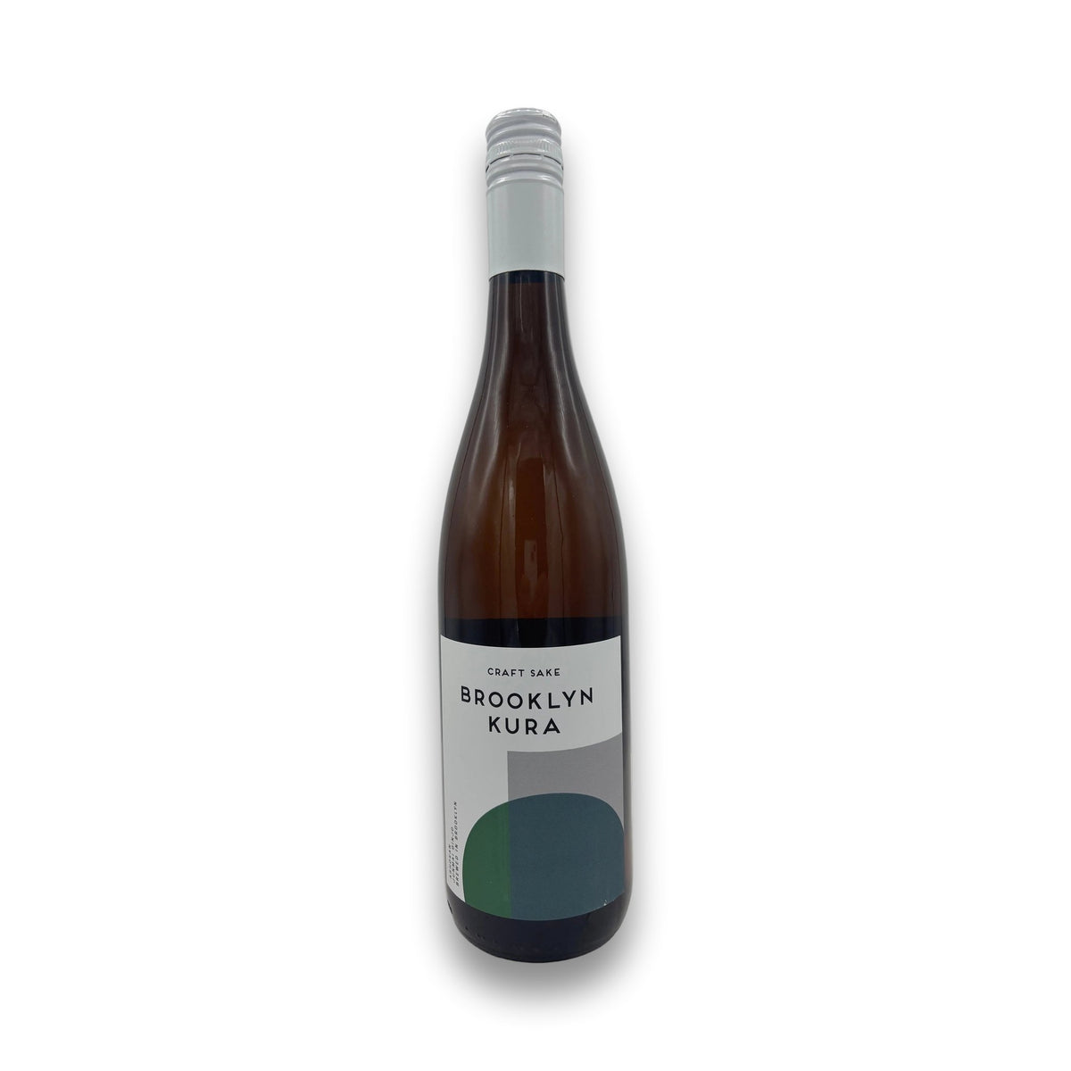 Brooklyn Kura Ashokan Junmai Ginjo sake bottle with geometric label design