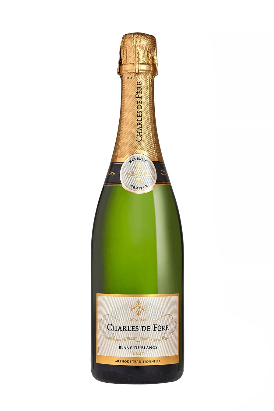 Charles de Fere Reserve Blanc de Blancs Brut Gold label - Wine Therapy NYC