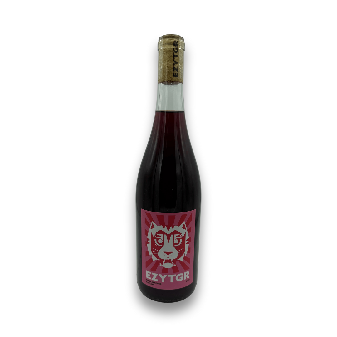 Cullabridge Red Oregon 2023 EZY TGR wine bottle with pink tiger label