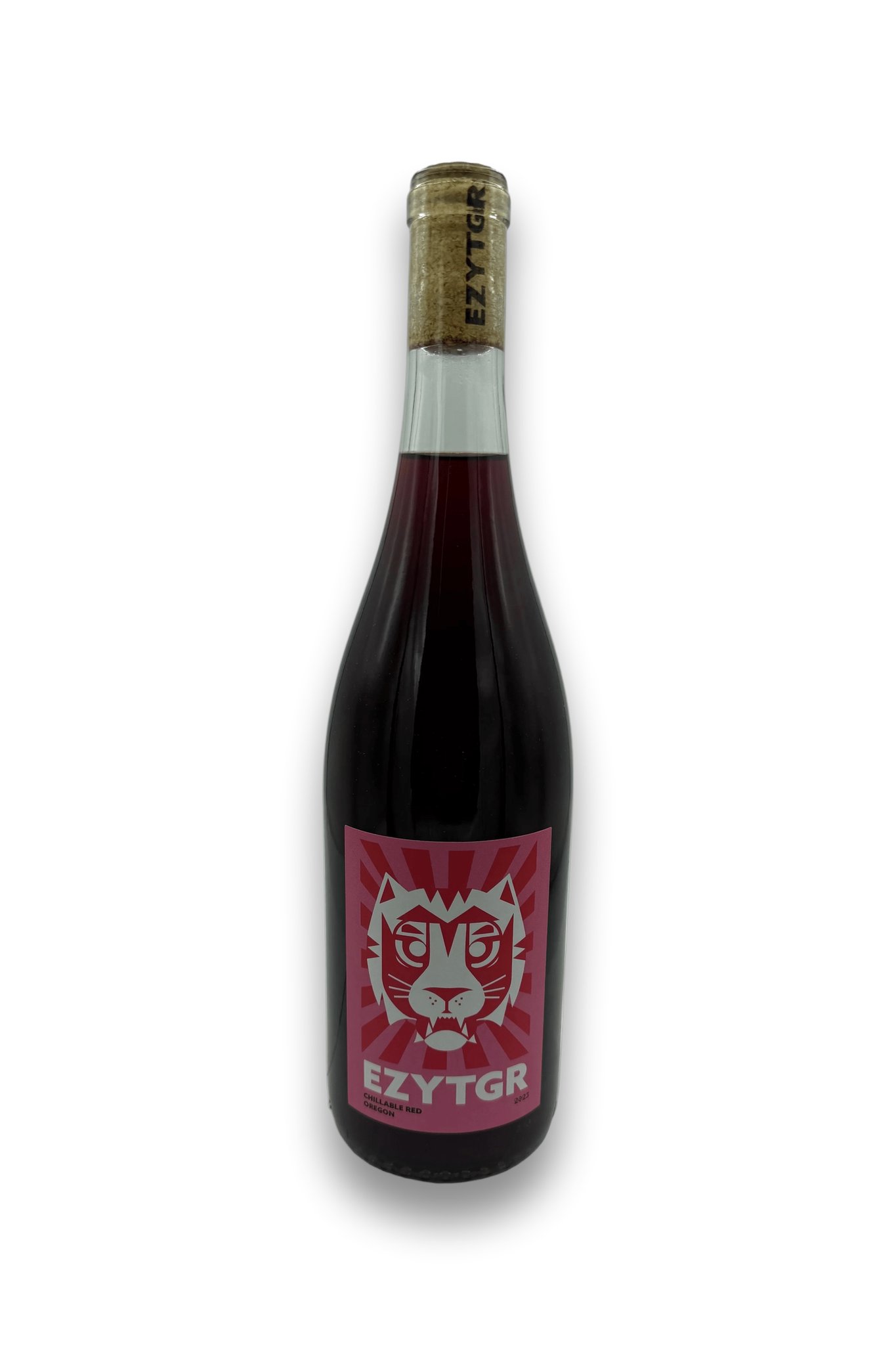 Cullabridge Red Oregon 2023 EZY TGR wine bottle with pink tiger label
