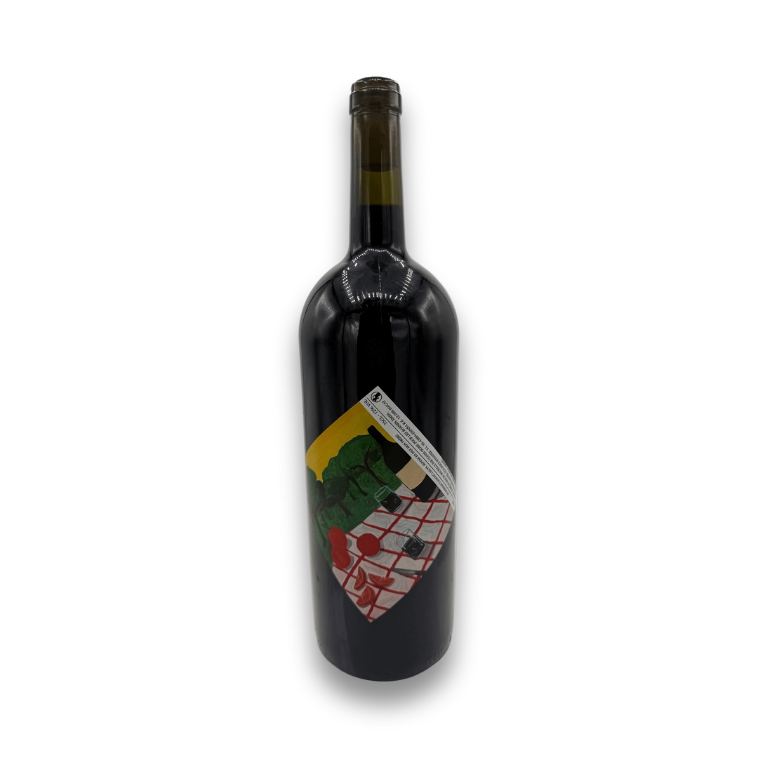 Clovis Ochin Ludo! Bobal Xarello 2023 red wine bottle with illustrated label