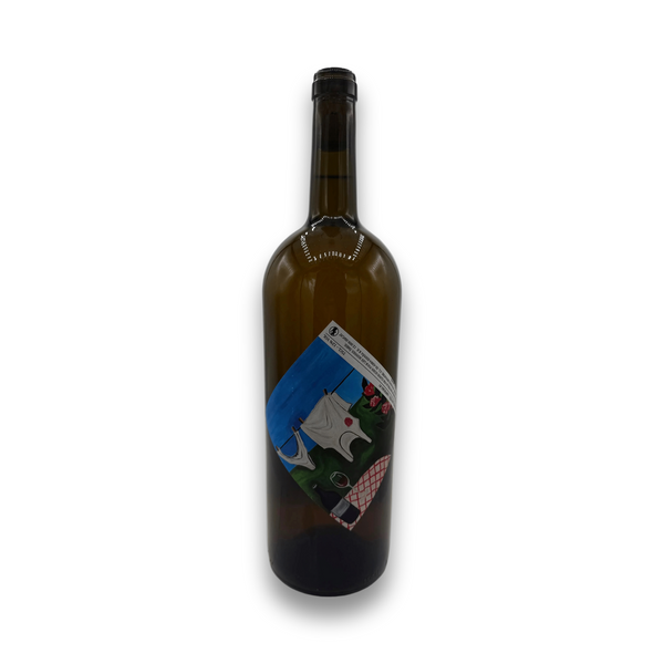 Clovis Ochin Bobal 2023 red wine bottle with illustrated label and organic certification