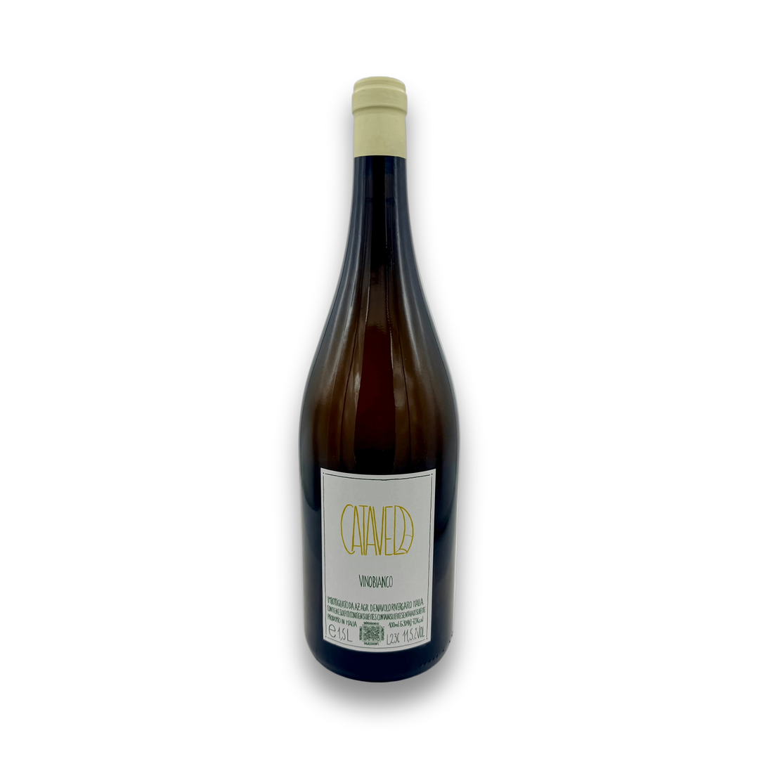 Denavolo Bianco Catavela 2023 magnum white wine bottle with gold lettering label