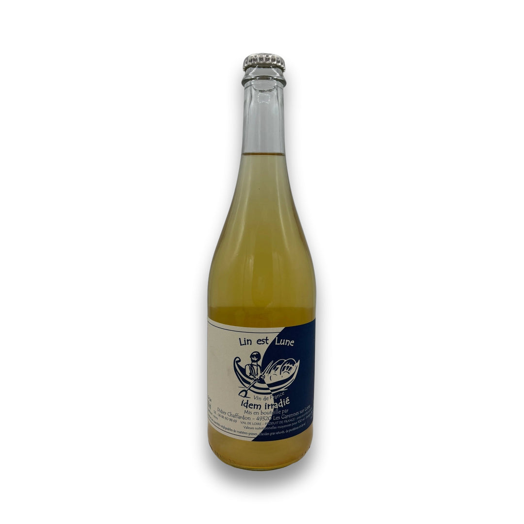Didier Chaffardon Lin Est Lune Chenin Blanc white wine bottle with blue and cream label
