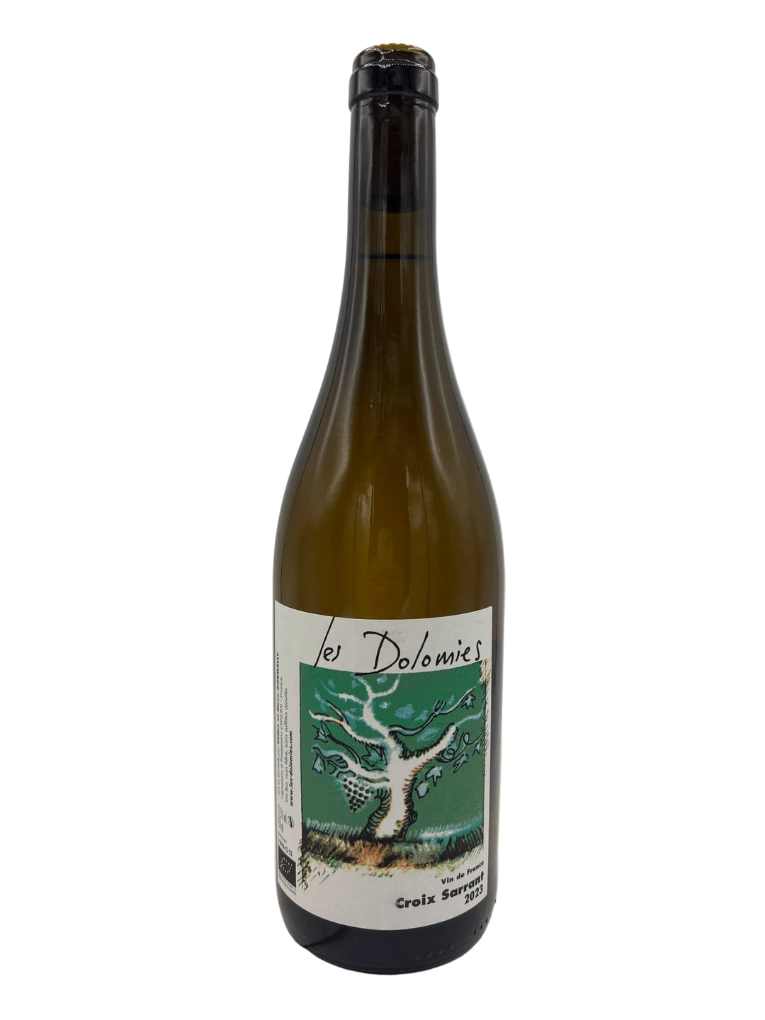 Les Dolomies Croix Sarrant 2023 Savagnin white wine bottle with tree label