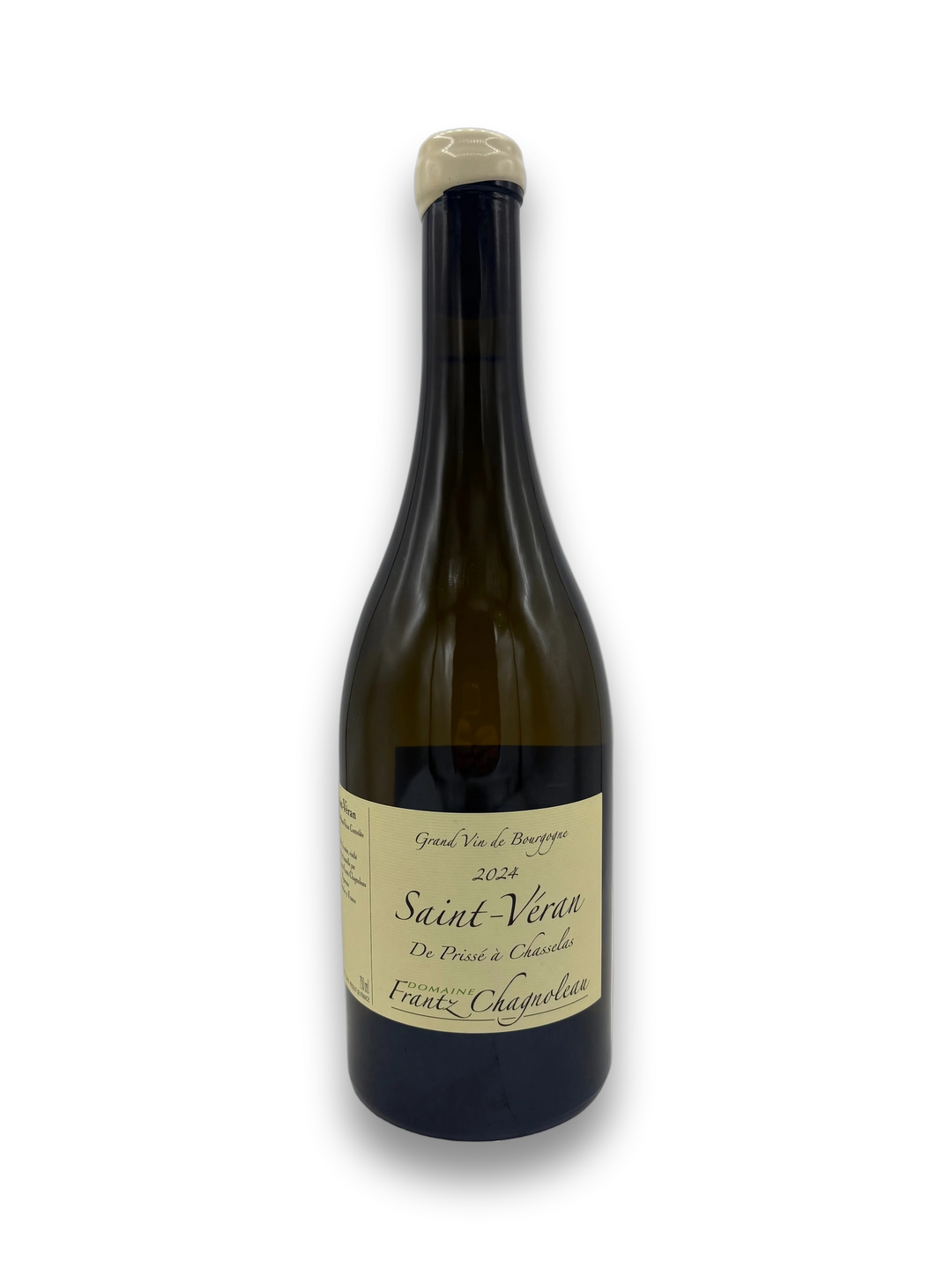 Domaine Frantz Chagnoleau Saint-Véran De Prissé à Chasselas 2024 white wine bottle