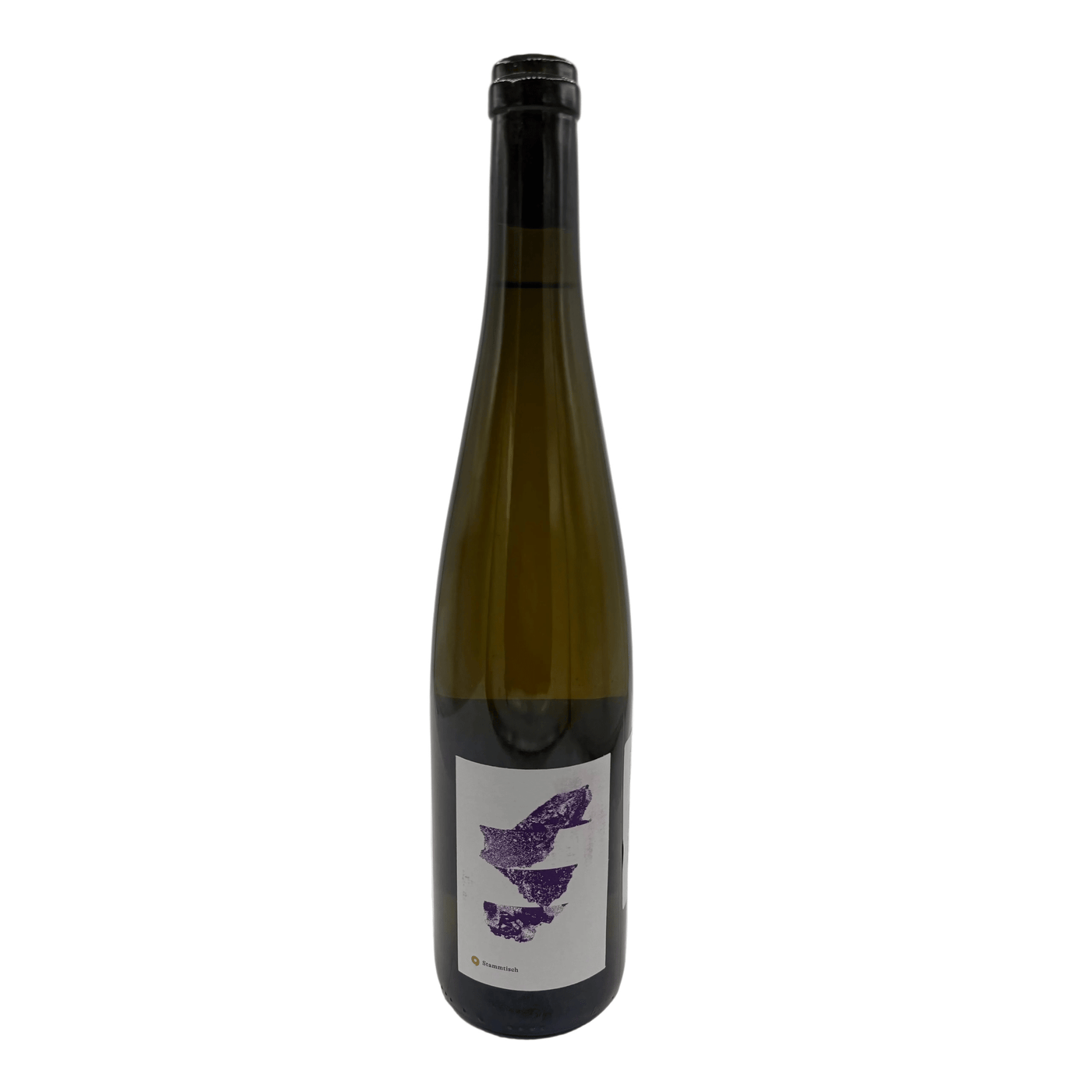Leonard Dietrich Stammtisch 2024 Alsace white wine bottle with organic biodynamic Auxerrois Riesling label