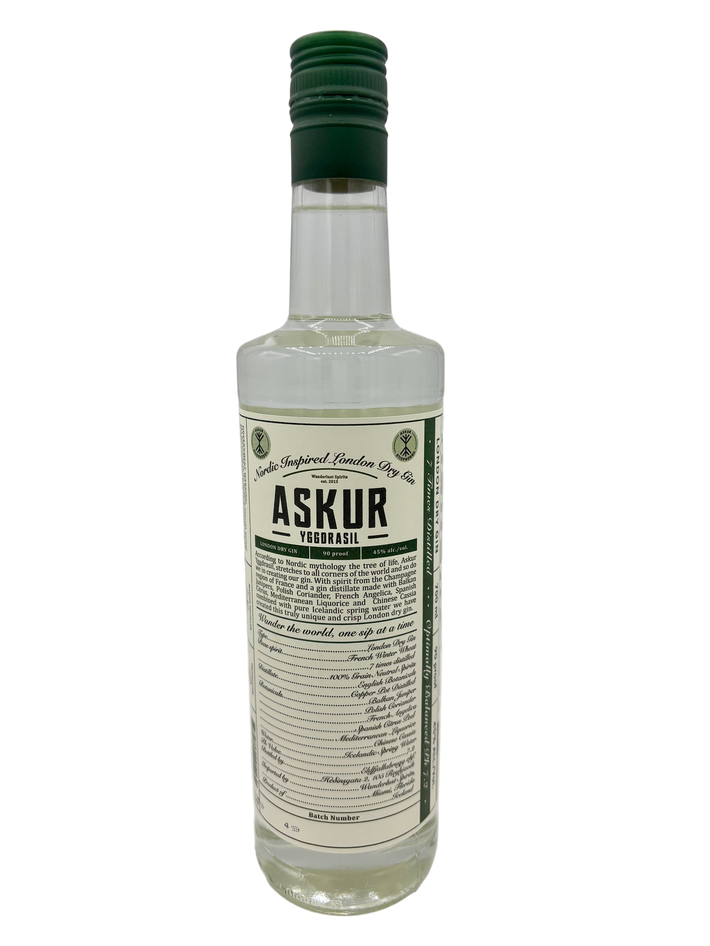 London Dry Gin Askur Yggdrasil 45