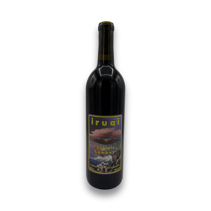 Iruai Cosmic Cowboy 2024 Cabernet Sauvignon bottle with cosmic cowboy label art