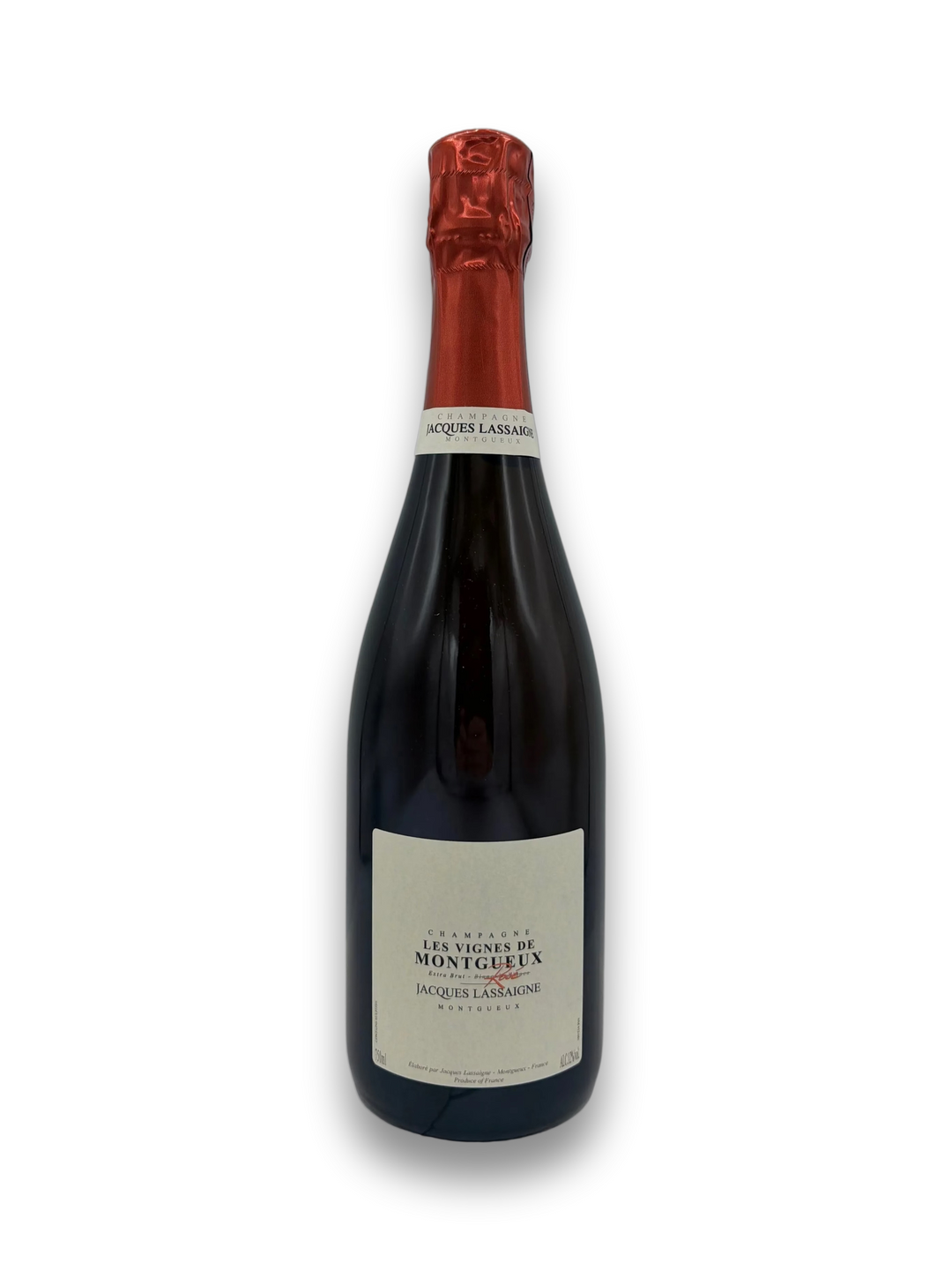 Jacques Lassaigne Vignes Montgueux Rose NV Champagne bottle with oak-aged label