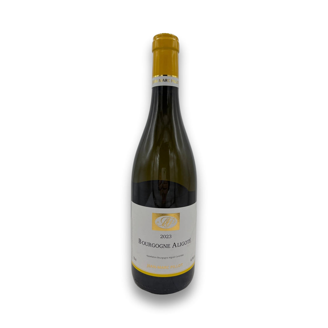 Jean Marc Pillot Bourgogne Aligote 2023 white wine bottle with gold foil and label