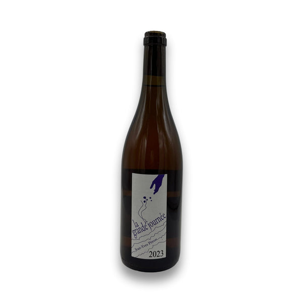 Jean-Yves Peron La Grande Journee 2023 white wine bottle with purple hand label