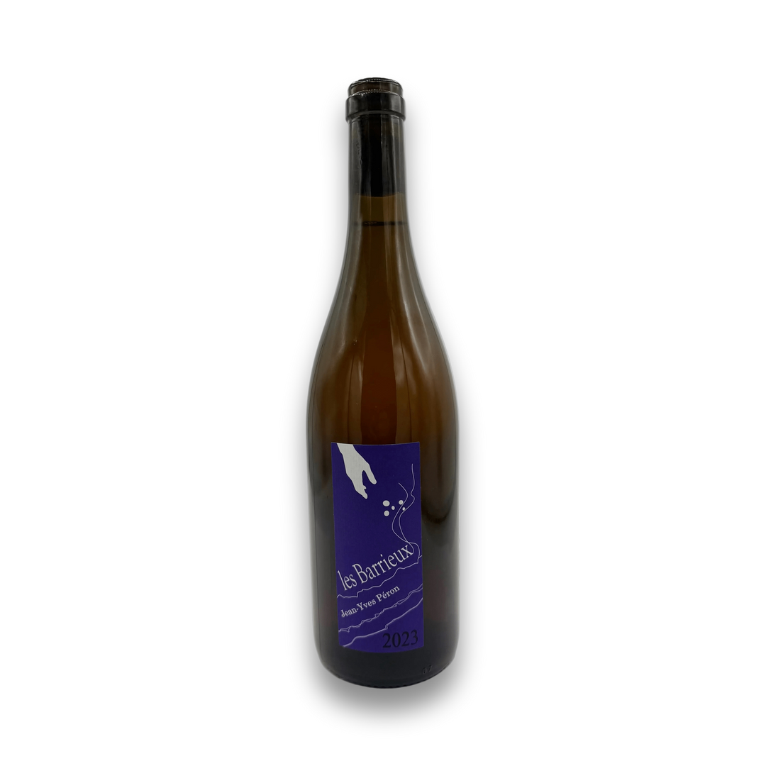 Jean-Yves Peron Les Barrieux 2023 white wine bottle with purple label