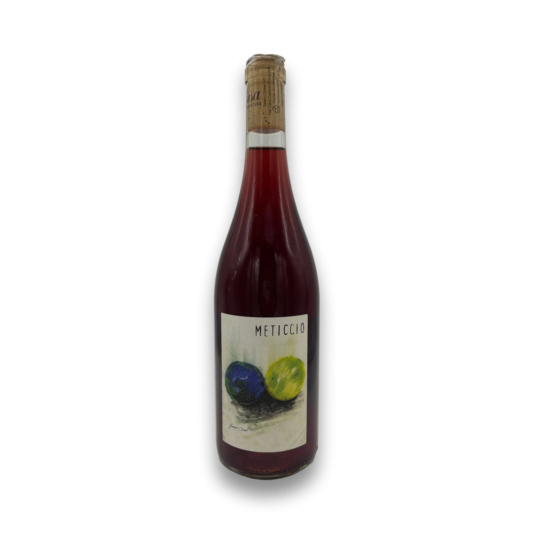 La Distesa Marche Rosato Meticcio 2024 pink wine bottle with hand-drawn fruit label