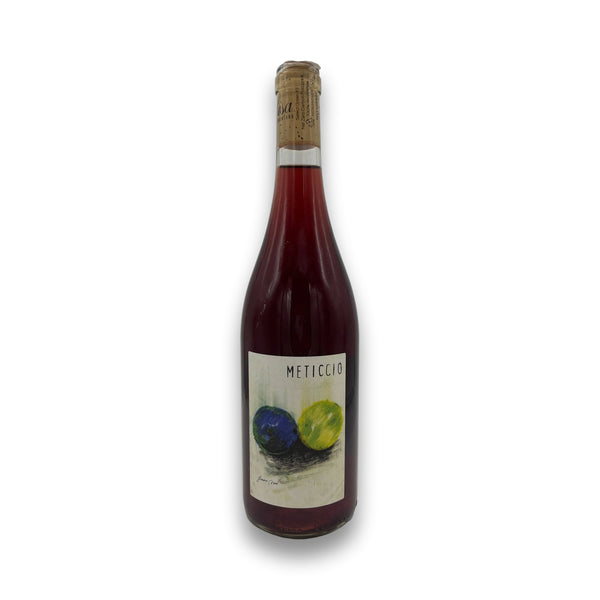 La Distesa Marche Rosato Meticcio 2024 pink wine bottle with hand-drawn fruit label