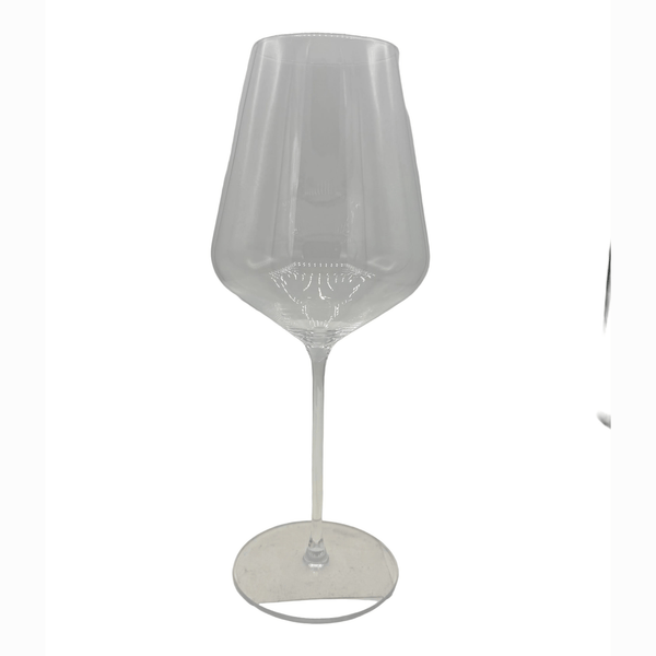 Lehmann Psyche 56 wine glass with sculpted bowl and vertical ridges