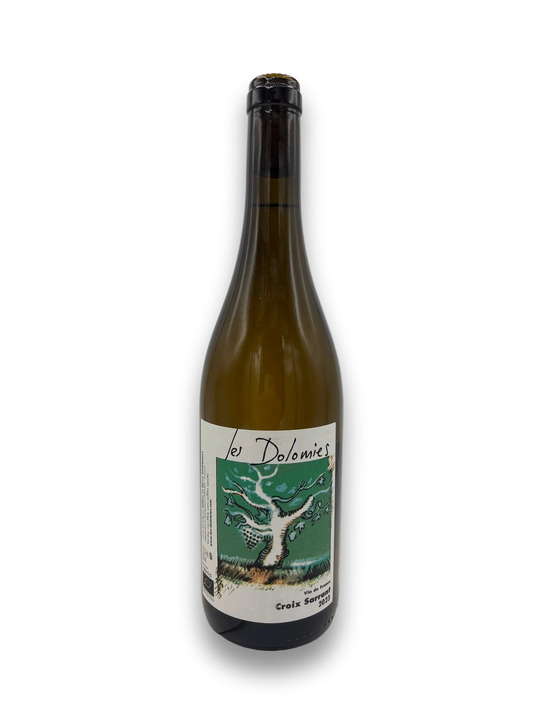 Les Dolomies Croix Sarrant 2023 Savagnin white wine bottle with tree label