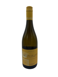 A bottle of Raycon-Villages white wine with a yellow label and gold cap, standing on a white surface against a white background.