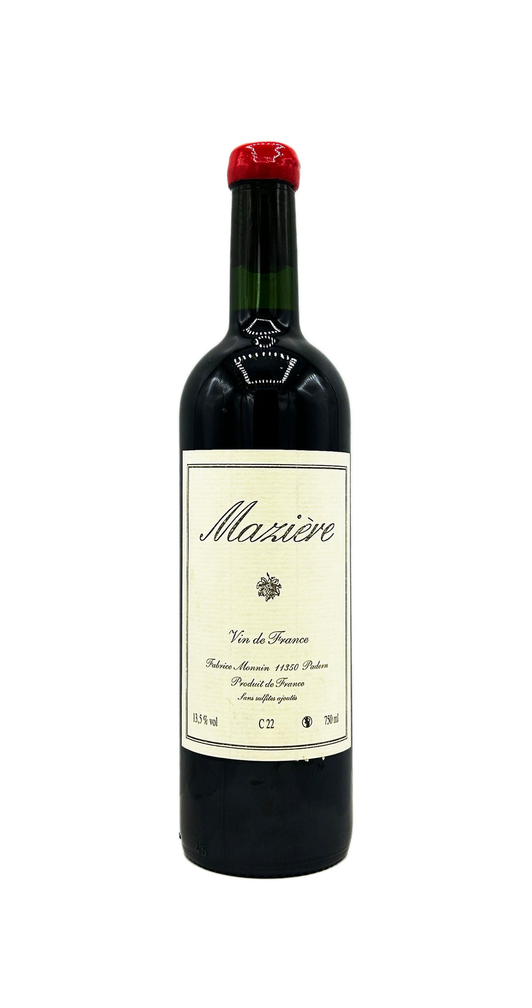 Maziere Carignan C Vin de France Red 2022 - Wine Therapy NYC