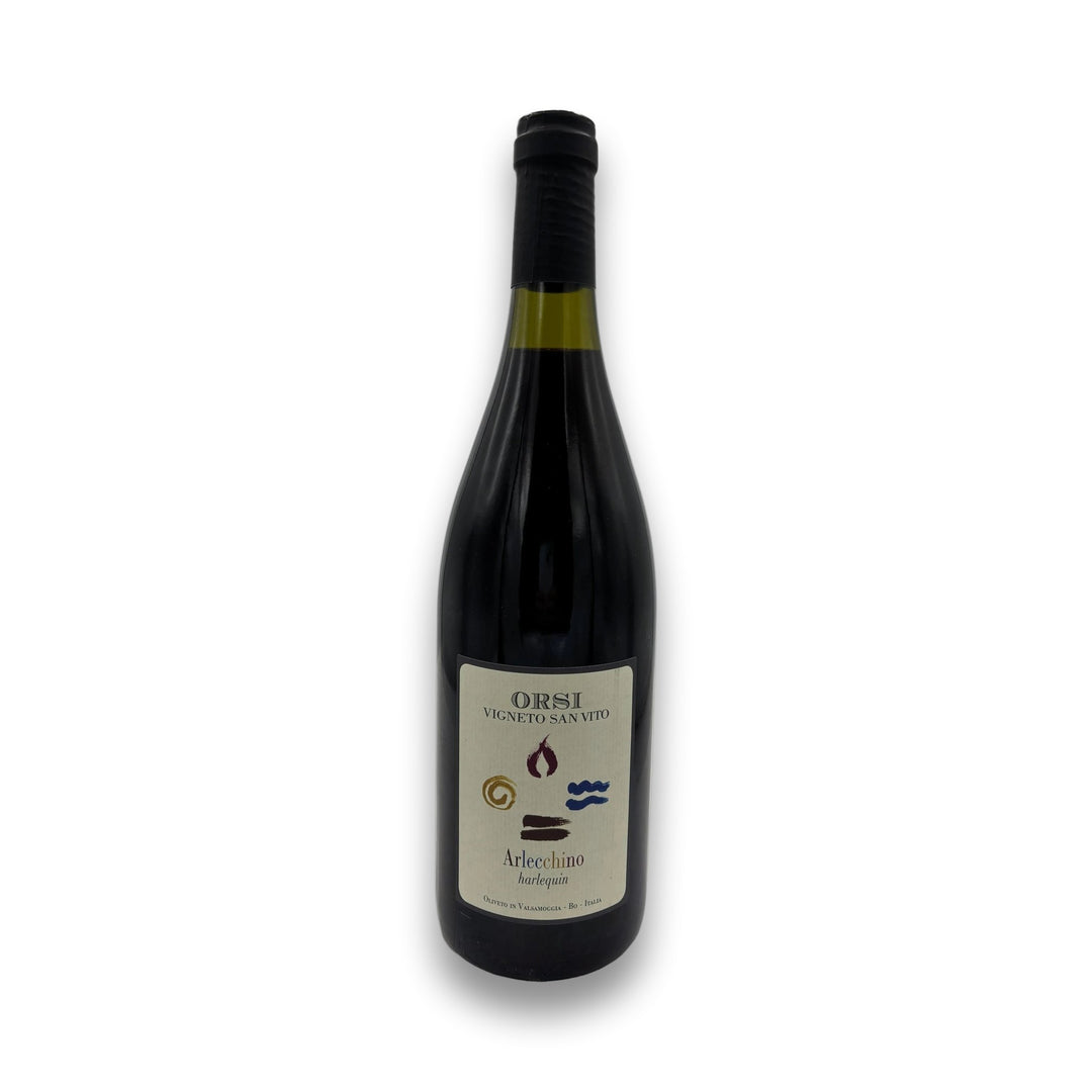 Orsi Vigneto San Vito Rosso Arlecchino 2024 Italian red wine bottle with abstract label art