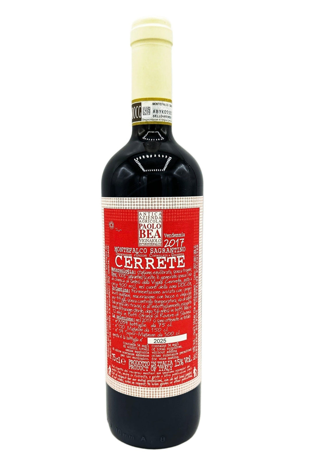 Paolo Bea Cerrete Montefalco Sagrantino 2017 - Wine Therapy NYC