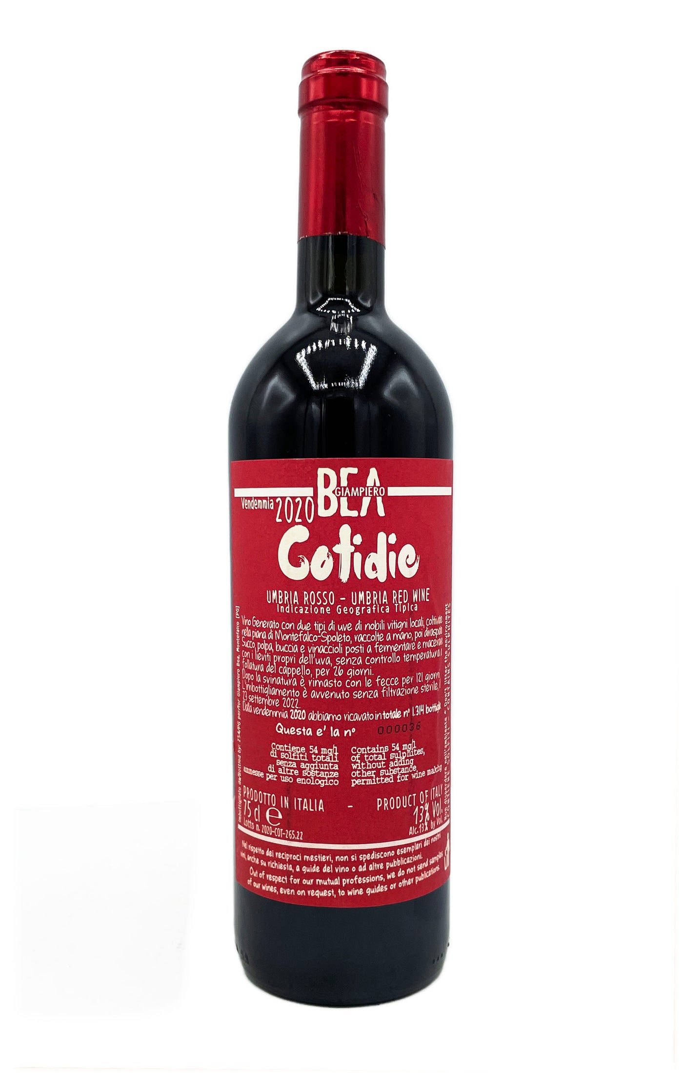 Paolo and Giampiero Bea Cotidie Umbria Rosso 2022