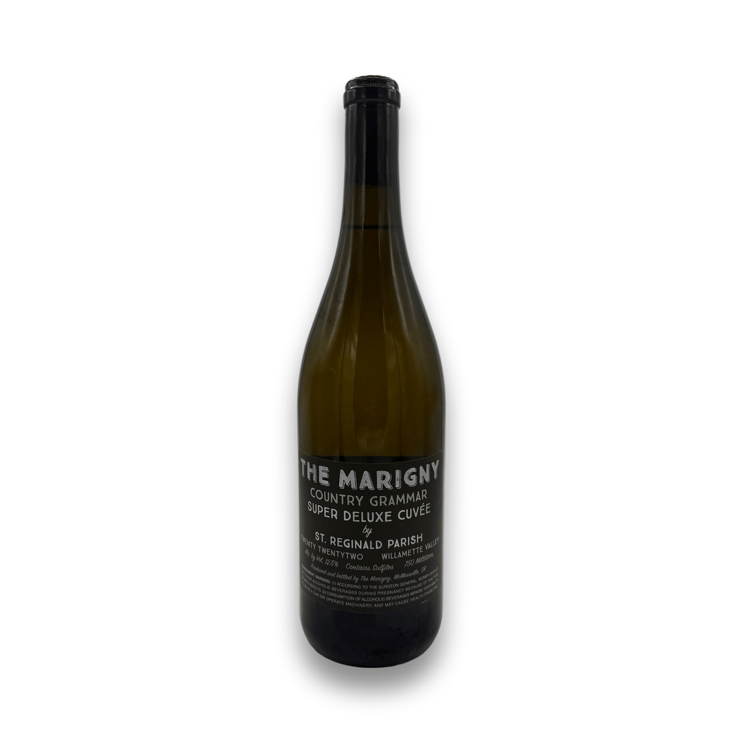 St. Reginald Parish Marigny Super Deluxe Country Grammar NV orange wine bottle with black label