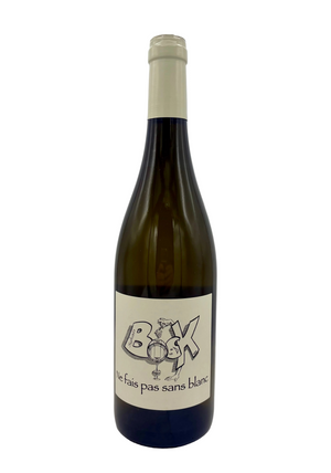 Sylvain Bock Ne Fais Pas Sans Blanc 2024 white wine bottle with cream label and black line art