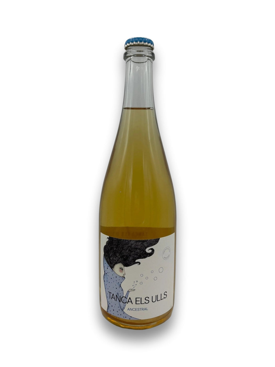 Tanca els Ulls Ancestral Pét-Nat sparkling wine bottle with illustrated label