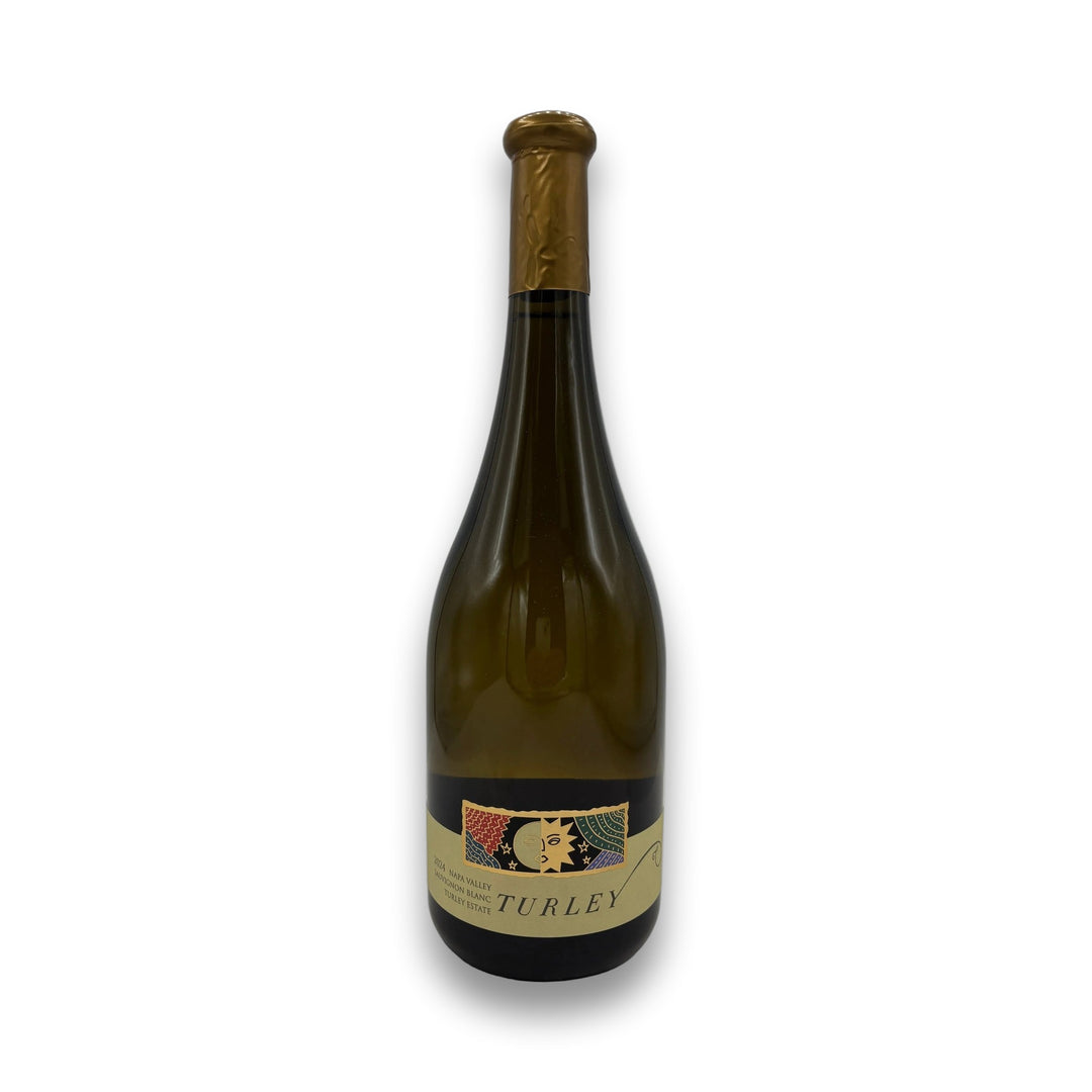 Turley Estate 2018 Napa Valley Sauvignon Blanc bottle with geometric sun moon label