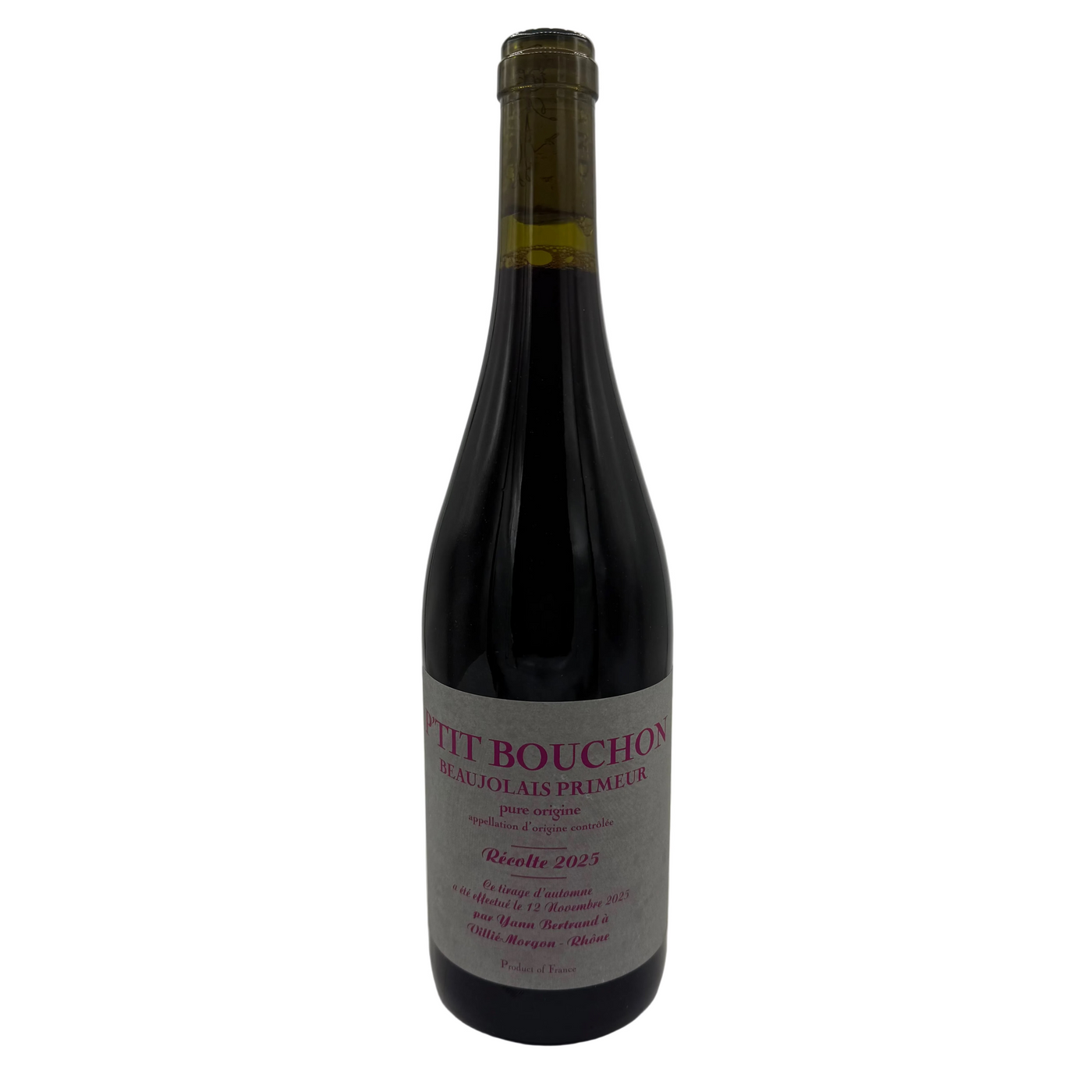 Yann Bertrand P'tit Bouchon Primeur 2025 Red Wine