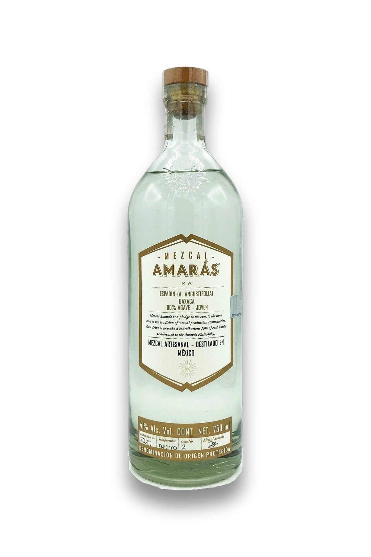 Amaras Mezcal Espadin 750ml - Wine Therapy NYC