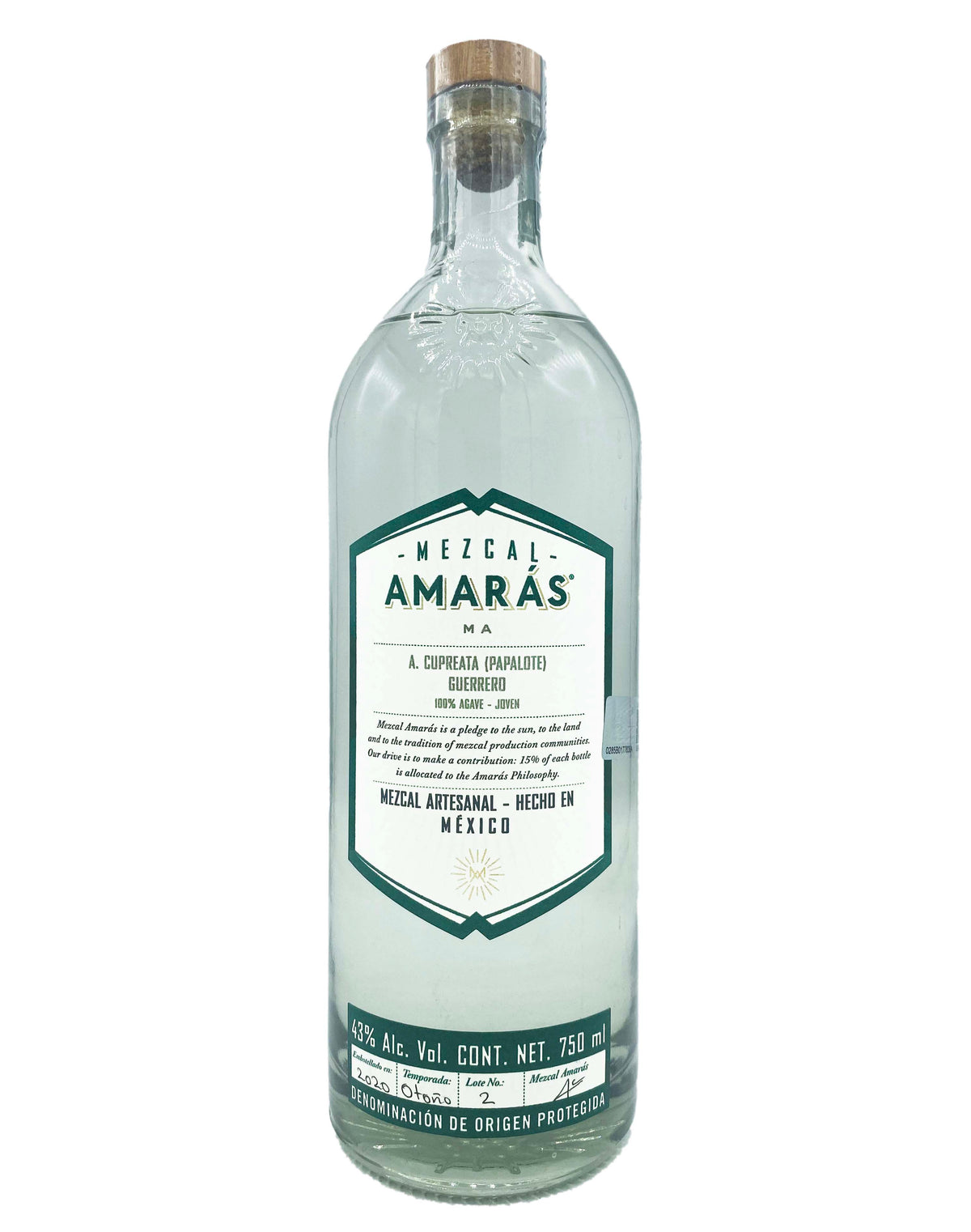 Amaras Mezcal Cupreata 750ml - Wine Therapy NYC