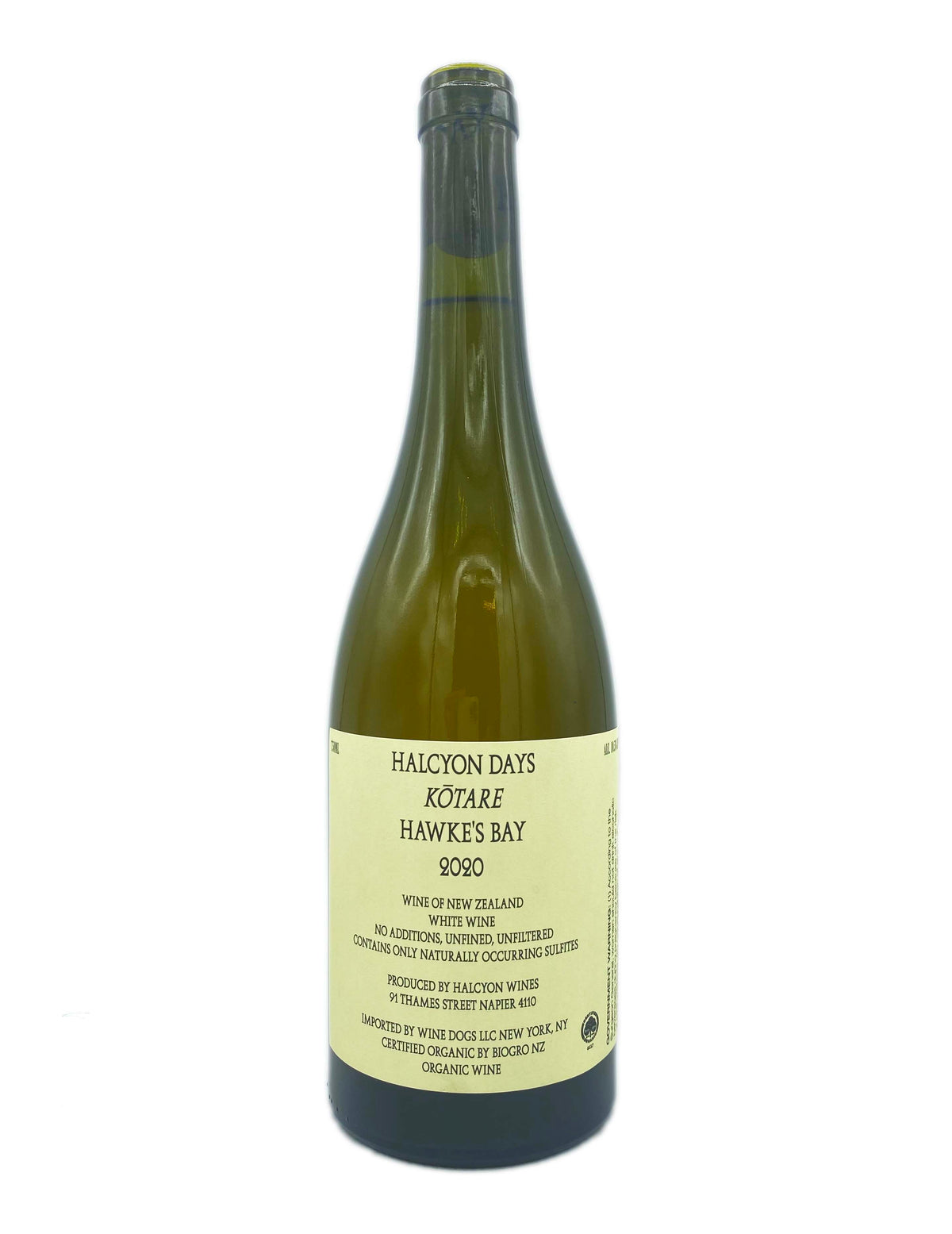 Halcyon Days Kotare Hawke's Bay 2020 - Wine Therapy NYC